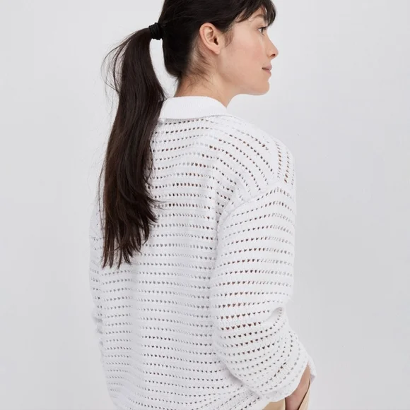 Haven Well Within Organic Cotton Open Stitch Polo Sweater - Picture 3 of 8